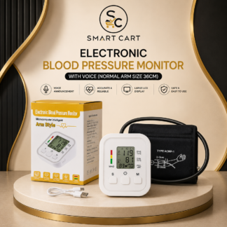 ELECTRONIC BLOOD PRESSURE MONITOR (BP) WITH VOICE(NORMAL ARM SIZE 36CM)