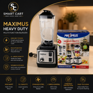 2IN1 MAXIMUS HEAVY DUTY 6000WATT 3LTR CUP WITH DRY CUP BLENDER