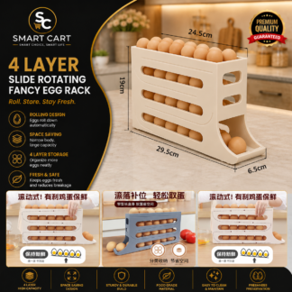 4 LAYER SLIDE ROTATING FANCY EGG RACK