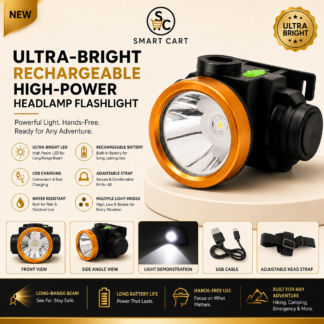 ULTRA-BRIGHT RECHARGEABLE HIGH-POWER HEADLAMP FLASHLIGHT