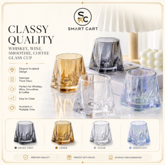 CLASSY QUALITY WHISKEY,WINE,SMOOTHIE,COFFEE GLASS CUP