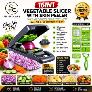 16IN1 VEGETABLE SLICER WITH SKIN PEELER