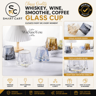 CLASSY QUALITY WHISKEY,WINE,SMOOTHIE,COFFEE GLASS CUP
