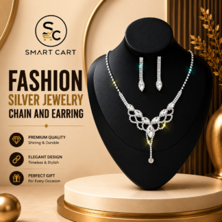 FASHION SILVER JEWELRY CHAIN AND EARRING