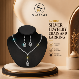 FASHION SILVER JEWELRY CHAIN AND EARRING