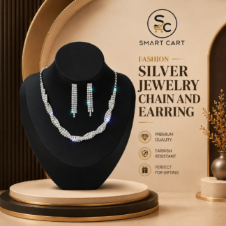FASHION SILVER JEWELRY CHAIN AND EARRING