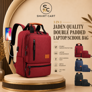 3 IN1 JADEN QUALITY DOUBLE PADDED LAPTOP/SCHOOL BAG