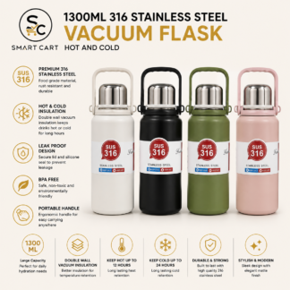 1300ML 316 STAINLESS STEEL VACUUM FLASK(Hot and cold)