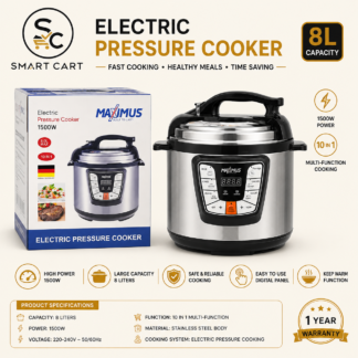 8LTR ELECTRIC PRESSURE COOKER 1500WATT