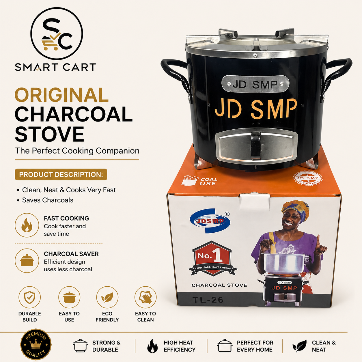 ORIGINAL CHARCOAL STOVE - The Perfect Cooking Companion