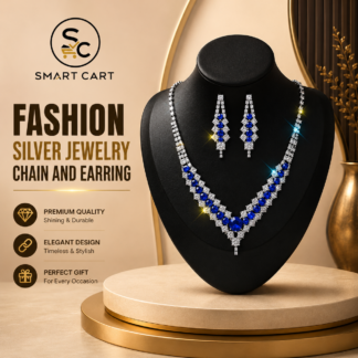 FASHION SILVER JEWELRY CHAIN AND EARRING