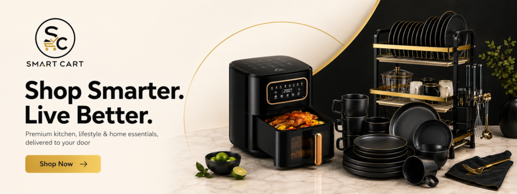 Smart Cart hero banner - premium kitchen, lifestyle and home essentials