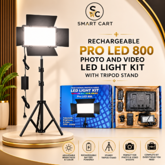 RECHARGEABLE PRO LED 800 PHOTO AND VIDEO LED LIGHT KIT WITH TRIPOD STAND