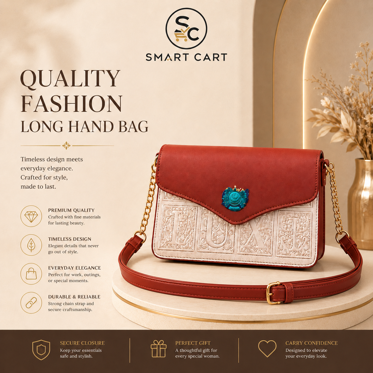 QUALITY FASHION LONG HAND BAG