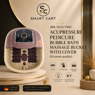 JRK ELECTRIC ACUPRESSURE PEDICURE BUBBLE BATH MASSAGE BUCKET WITH COVER(German quality)