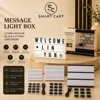 MESSAGE LIGHT BOX(COMES WITH 96 BLACK LETTERS AND EMOJI