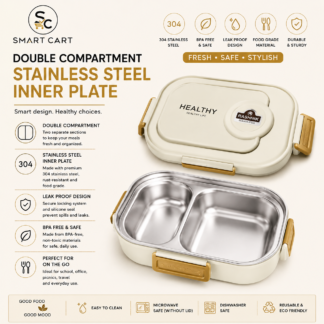 DOUBLE COMPARTMENT STAINLESS STEEL INNER PLATE