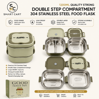 DOUBLE STEP COMPARTMENT 304 STAINLESS STEEL FOOD FLASK