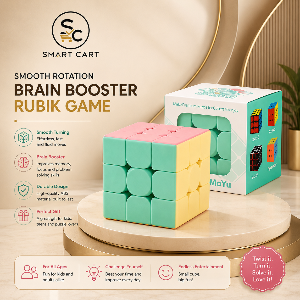 SMOOTH ROTATION BRAIN BOOSTER RUBIK GAME