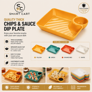 QUALITY THICK CHIPS AND SAUCE DIP PLATE