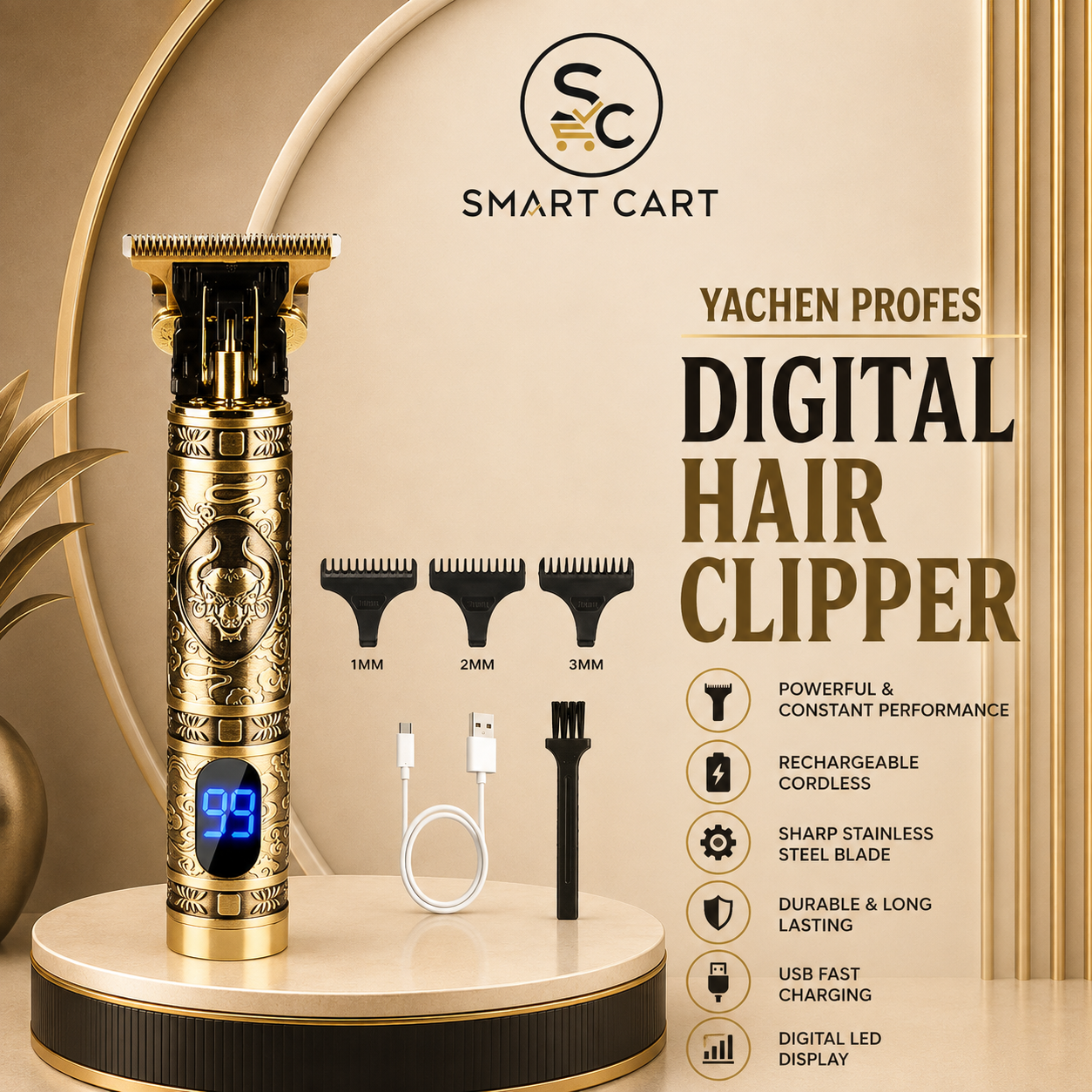 YACHEN PROFES DIGITAL HAIR CLIPPER