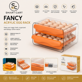 FANCY ACRYLIC EGG RACK,(COMES IN A BOX)