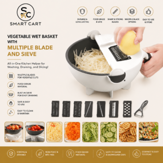 VEGETABLE WET BASKET WITH MULTIPLE BLADE and SIEVE