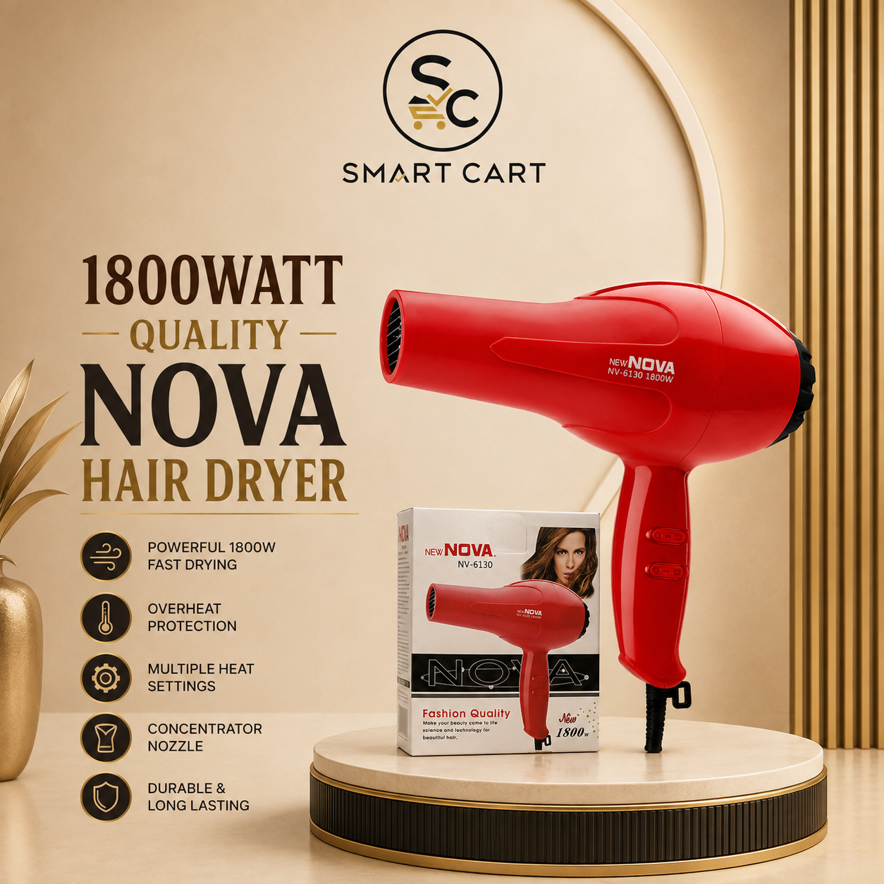 1800WATT QUALITY NOVA HAIR DRYER