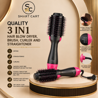 QUALITY 3 IN1 HAIR BLOW DRYER,BRUSH,CURLER AND STRAIGHTENER