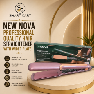 NEW NOVA PROFESSIONAL QUALITY HAIR STRAIGHTENER WITH WIDER PLATE
