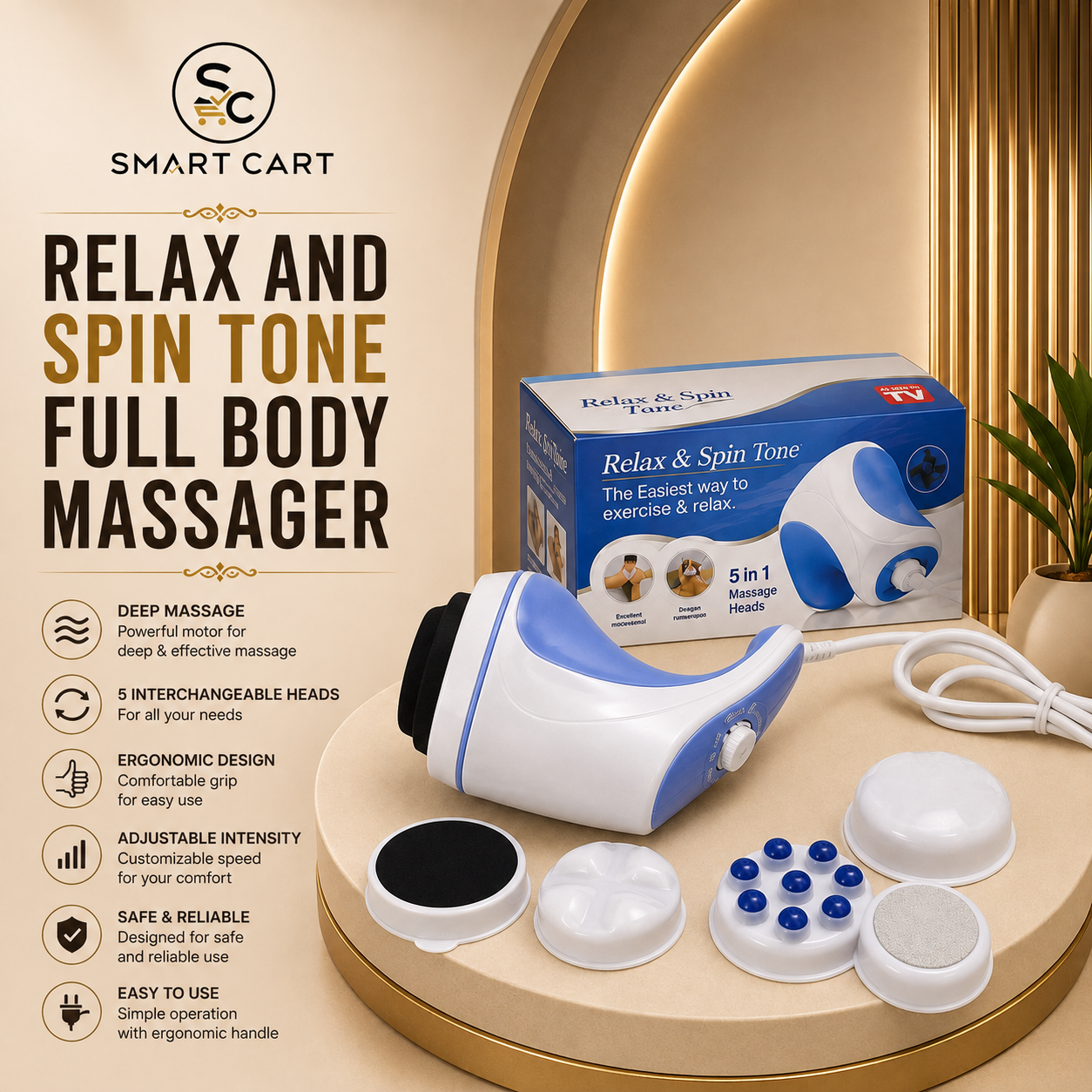 RELAX AND SPIN TONE FULL BODY MASSAGER