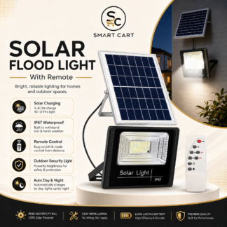 SOLAR FLOOD LIGHT WITH REMOTE