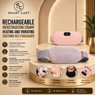 RECHARGEABLE MENSTRUATION CRAMP HEATING AND VIBRATING SOOTHING BELT/MASSAGER