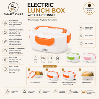 ELECTRIC LUNCH BOX WITH PLASTIC INNER