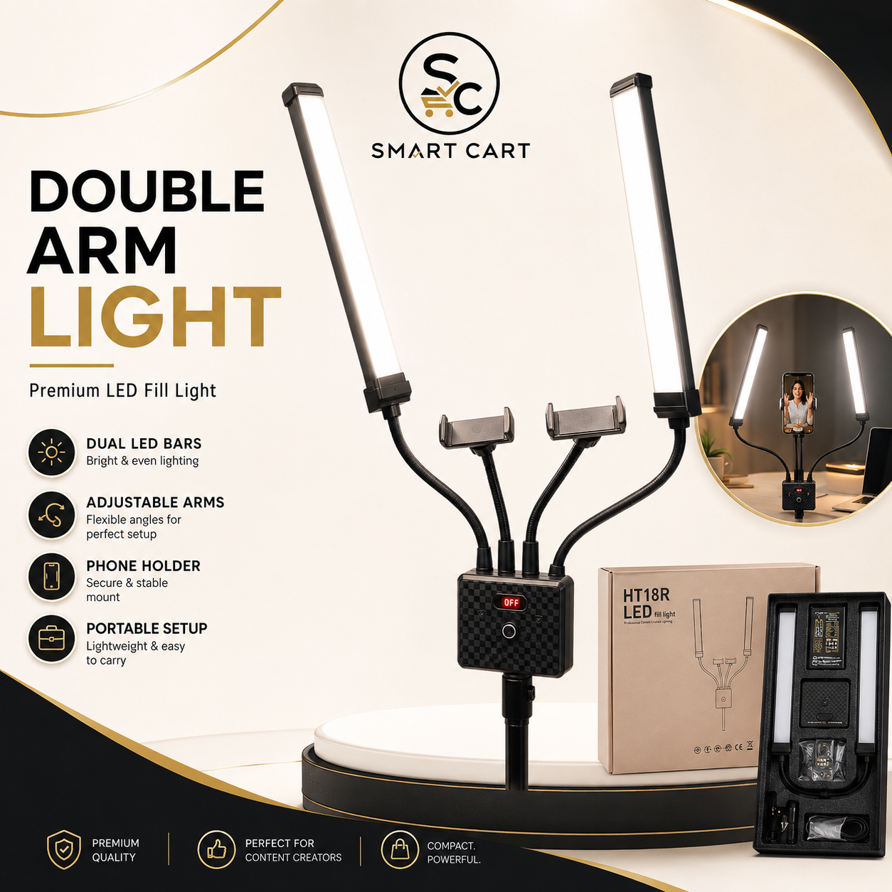 Double arm light