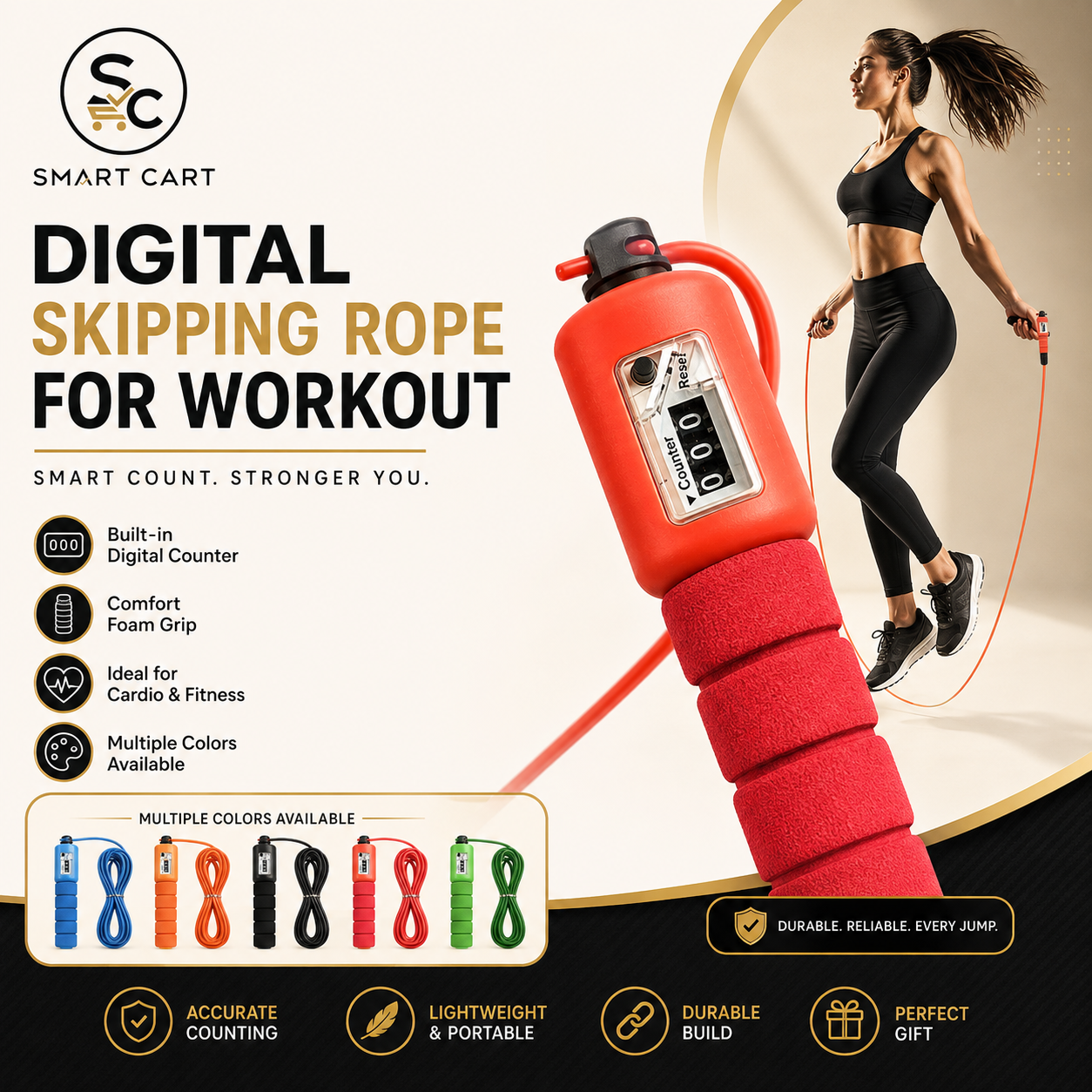 DIGITAL SKIPPING ROPE FOR WORKOUT