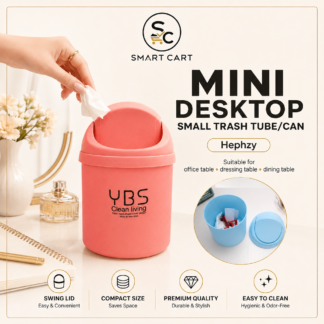 MINI DESKTOP SMALL TRASH TUBE/CAN(Hephzy) Suitable for office table, Dressing table, Dinning table