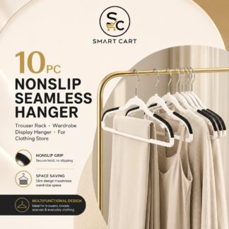 10PC NONSLIP SEAMLESS HANGER,TROUSER RACK,WARDROBE DISPLAY HANGER FIR CLOTHING STORE Ember