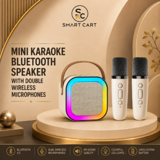 MINI KARAOKE BLUETOOTH SPEAKER WITH DOUBLE WIRELESS MICROPHONES