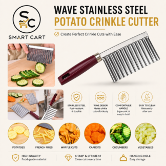 WAVE STAINLESS STEEL POTATO CRINKLE CUTTER