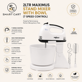 2LTR MAXIMUS STAND MIXER WITH BOWL (7 Speed control)