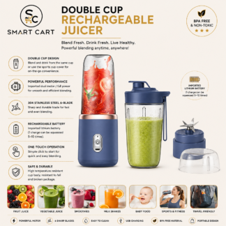 DOUBLE CUP RECHARGEABLE JUICER