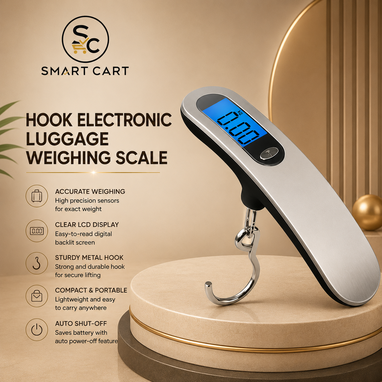 HOOK ELECTRONIC LUGGAGE WEIGHING SCALE – Portable Digital Travel Scale
