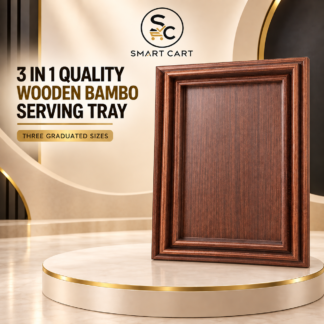 3 IN1 QUALITY WOODEN BAMBO SERVING TRAY