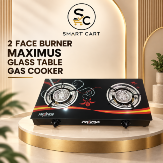 2 FACE BURNER MAXIMUS GLASS TABLE GAS COOKER