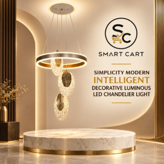 SIMPLICITY MODERN INTELLIGENT DECORATIVE LUMINOUS LED CHANDELIER LIGHT
