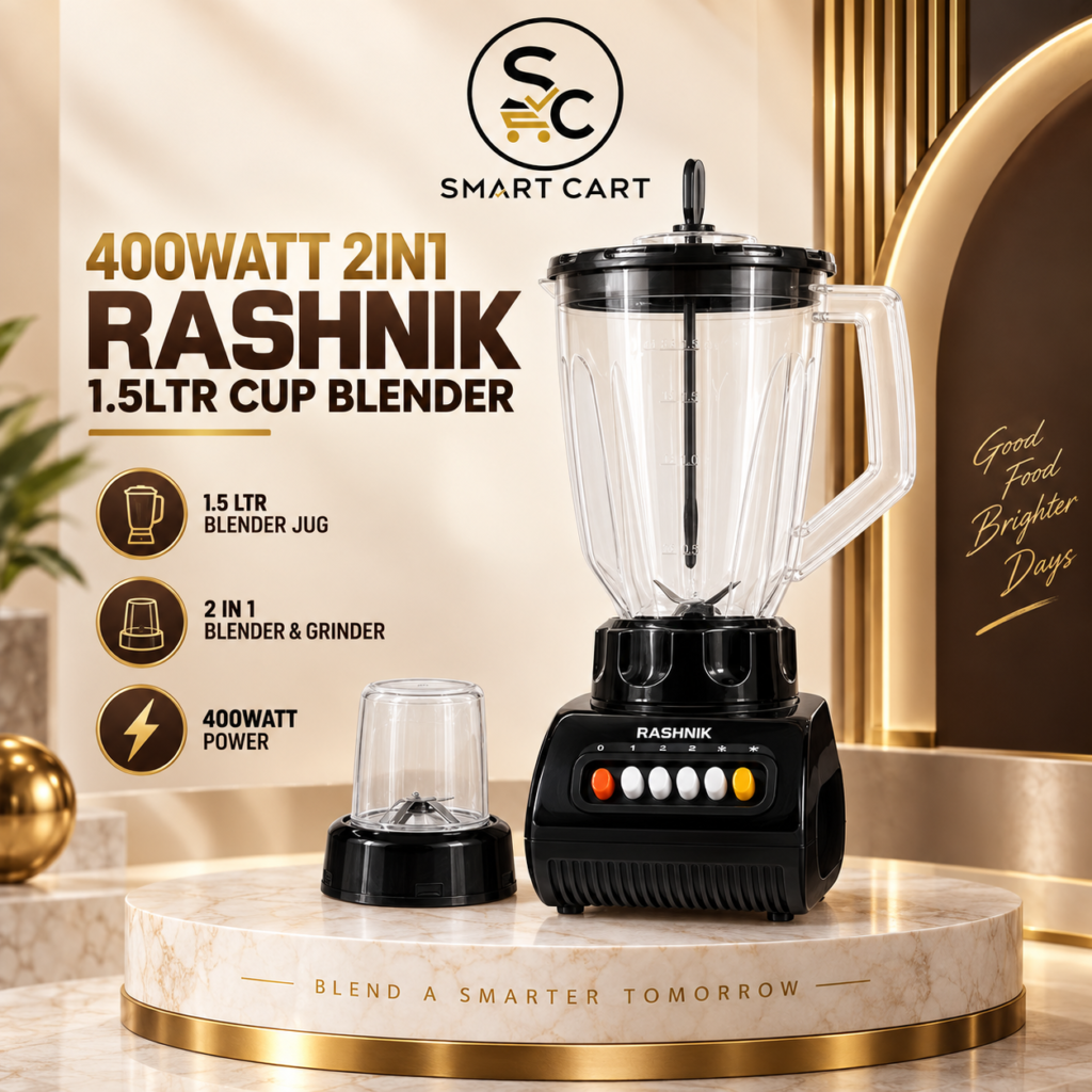 400WATT 2 IN 1 RASHNIK 1.5LTR CUP BLENDER