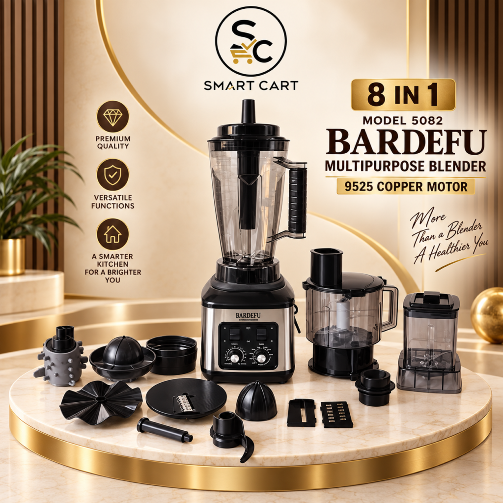 8 IN 1 MODEL 5082 BARDEFU MULTIPURPOSE BLENDER 9525 COPPER MOTOR