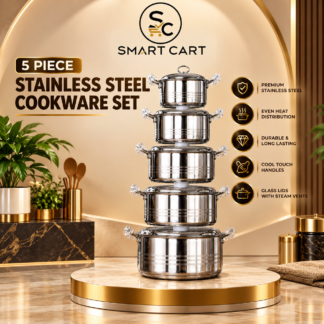 5 PIECE STAINLESS STEEL COOKWARE SET